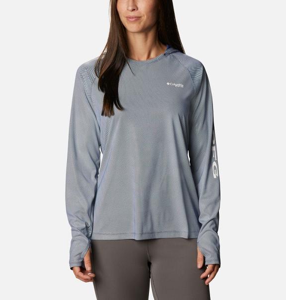 Columbia PFG Tidal Deflector Hoodies Blue For Women's NZ63528 New Zealand